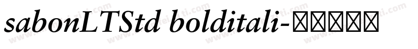 sabonLTStd bolditali字体转换